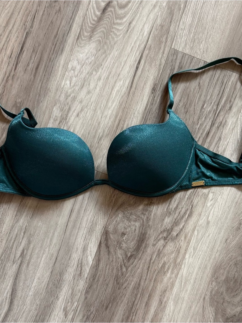Adore Me Shimmery Teal Push-Up Bra